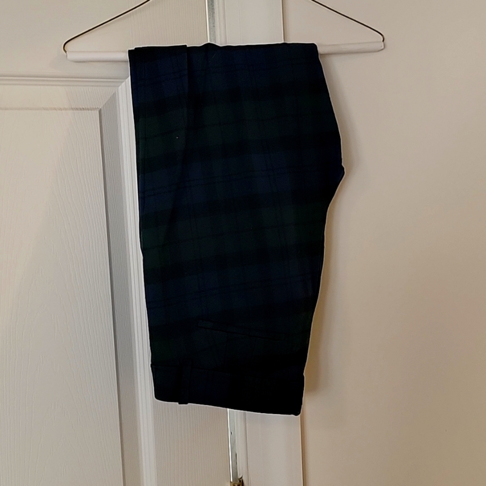 Jcrew black watchplaid pants